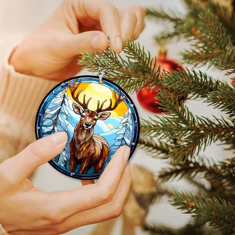 Buck Hunter Reindeer Christmas Ornaments 2025