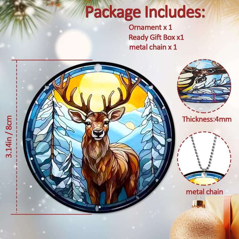 Buck Hunter Reindeer Christmas Ornaments 2025