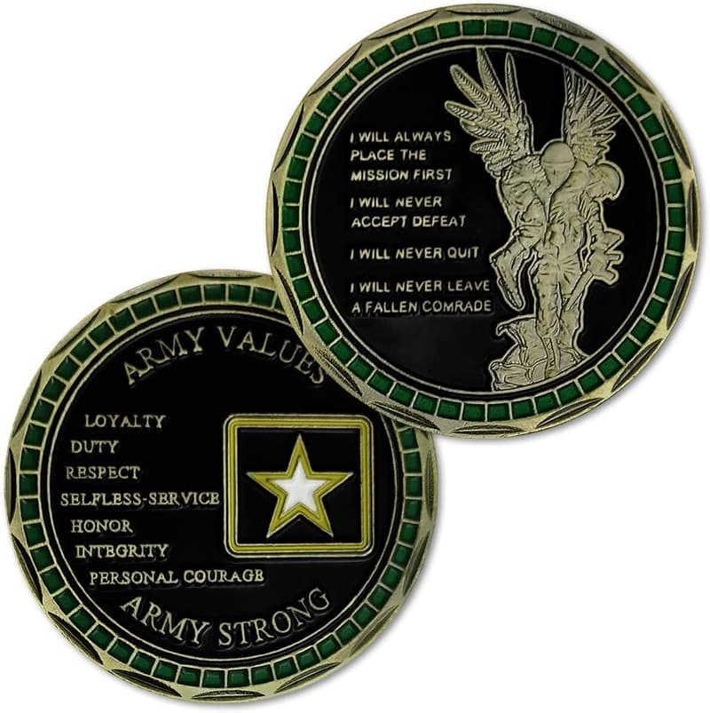 U.S. Army Values Challenge Coin for Soldiers