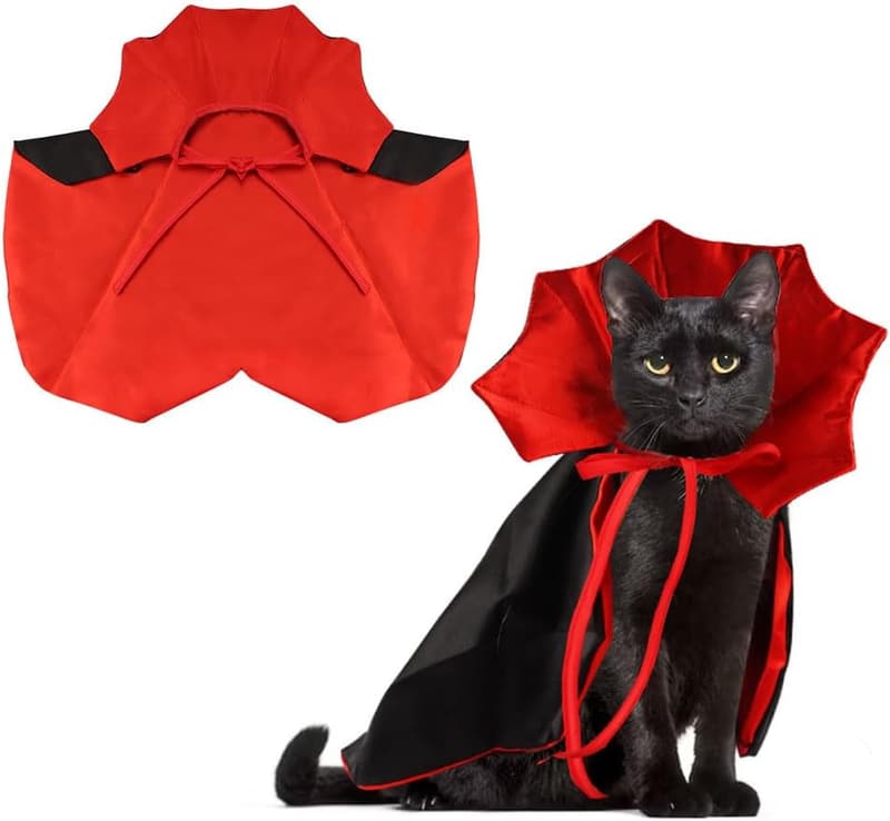 Halloween Pet Vampire Cloak Costume for Small Dogs & Cats
