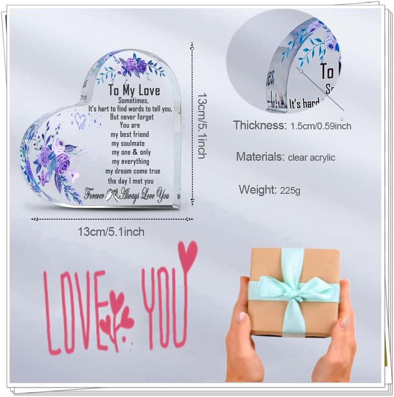 Personalized Acrylic Keepsake for Her - Soulmate Gift