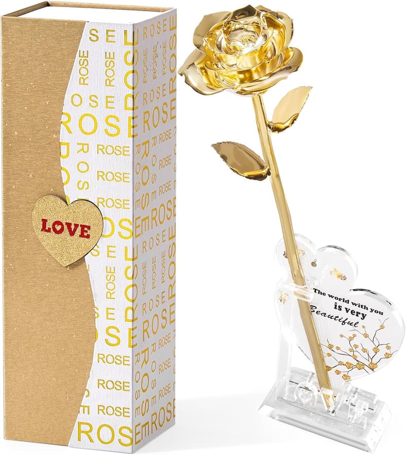 24K Gold Dipped Rose - Romantic Gift for Women