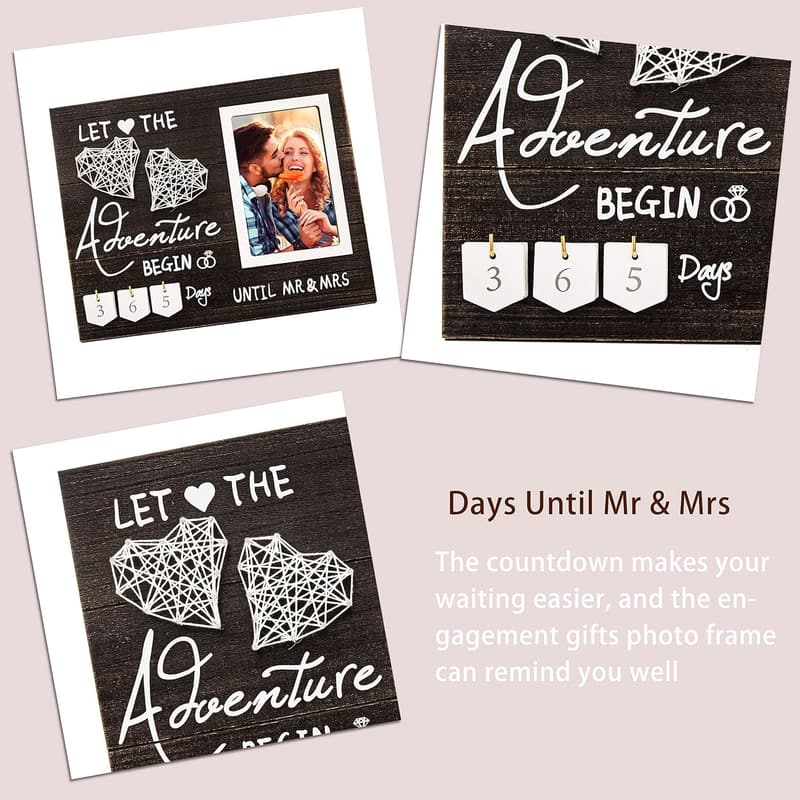 Engagement Countdown Picture Frame for Couples