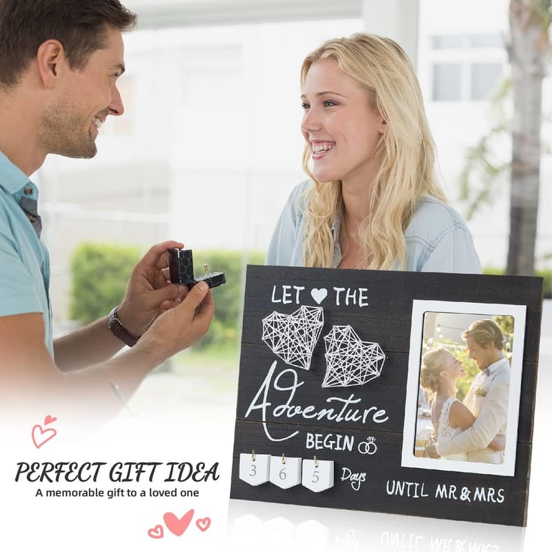 Engagement Countdown Picture Frame for Couples