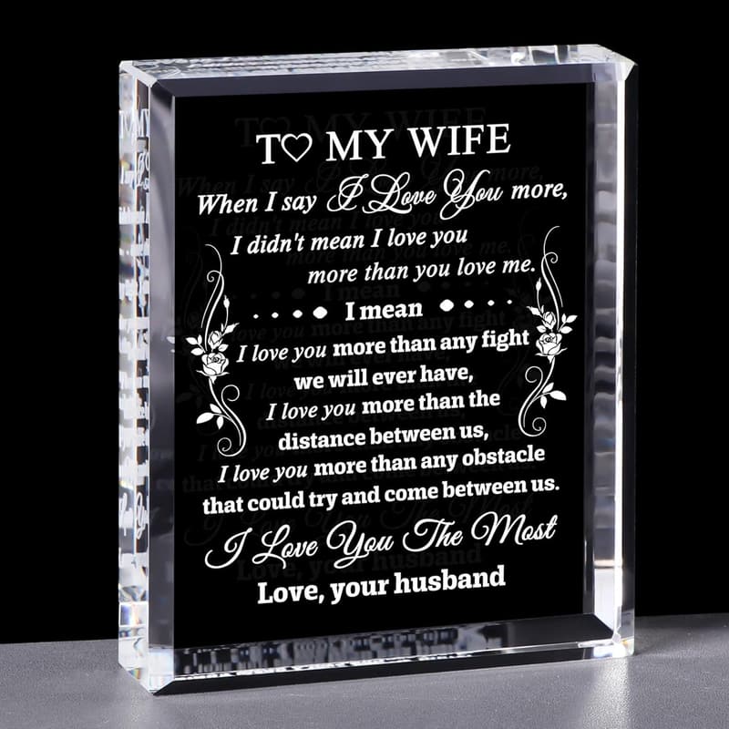 Wedding Anniversary Crystal Gift for Wife