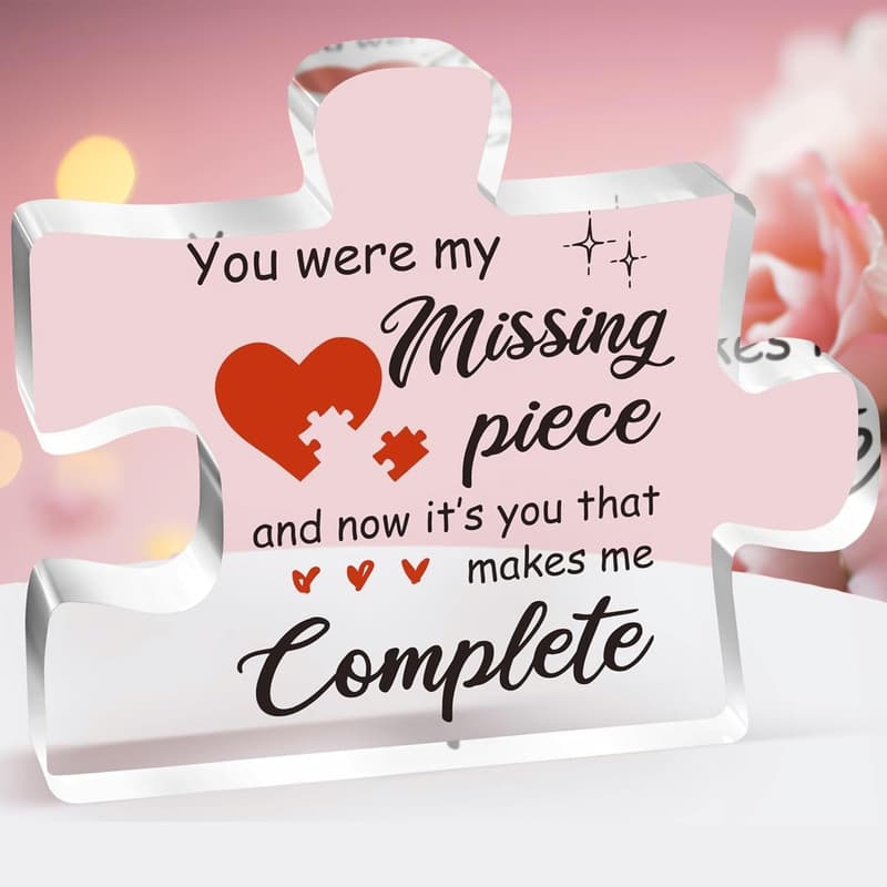 Romantic Puzzle Acrylic Plaque for Wedding Anniversary