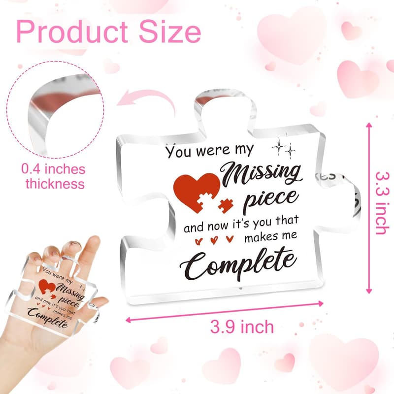 Romantic Puzzle Acrylic Plaque for Wedding Anniversary