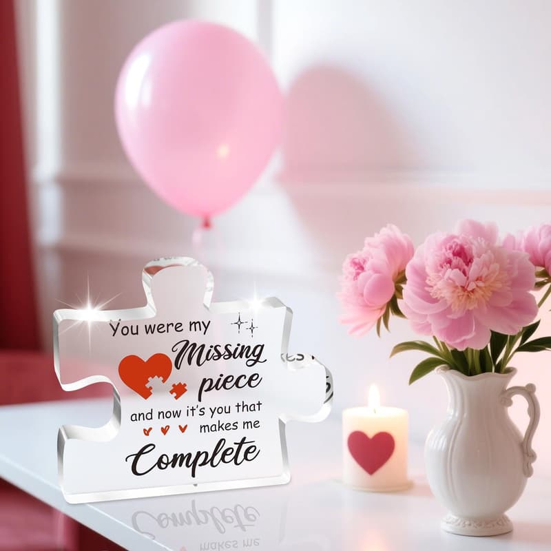 Romantic Puzzle Acrylic Plaque for Wedding Anniversary