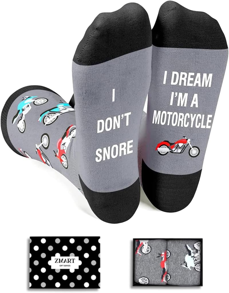 Novelty Cycling Socks for Men - Fun Racing Car Design
