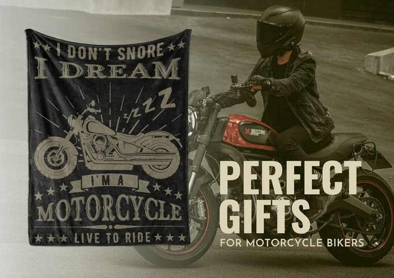 Father's Day Motorcycle Throw Blanket for Men - 50x65 inches