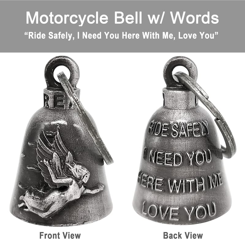 Guardian Angel Motorcycle Bell for Riders - Good Luck Gift