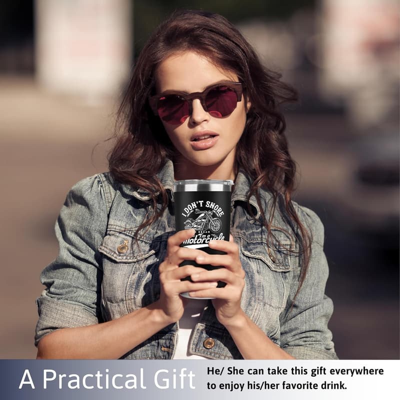 Father's Day Stainless Steel Tumbler for Motorcycle Lovers