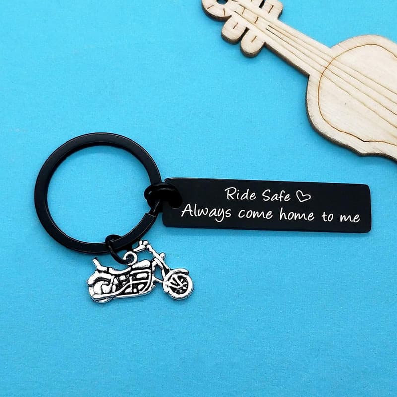 Ride Safe Keychain for Bikers - Father's Day Gift