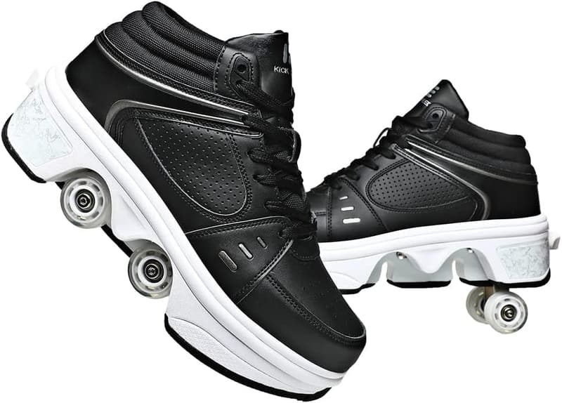 Unisex 2-in-1 Roller Skates & Sneakers with Retractable Wheels