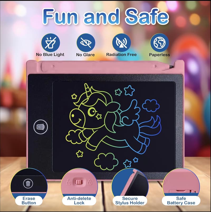 Kids' Mini LCD Writing Tablet - 12 Pack, 4.5 Inch Drawing Board