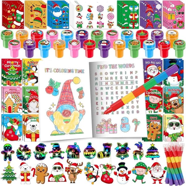 Christmas Party Favors: Gingerbread Coloring Books for Kids (24 Set)