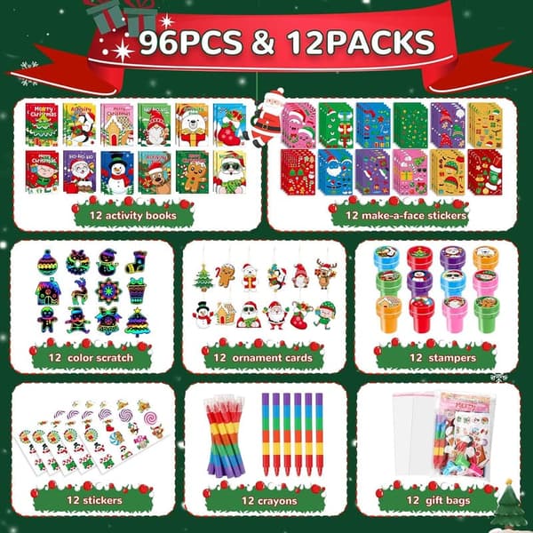 Christmas Party Favors: Gingerbread Coloring Books for Kids (24 Set)