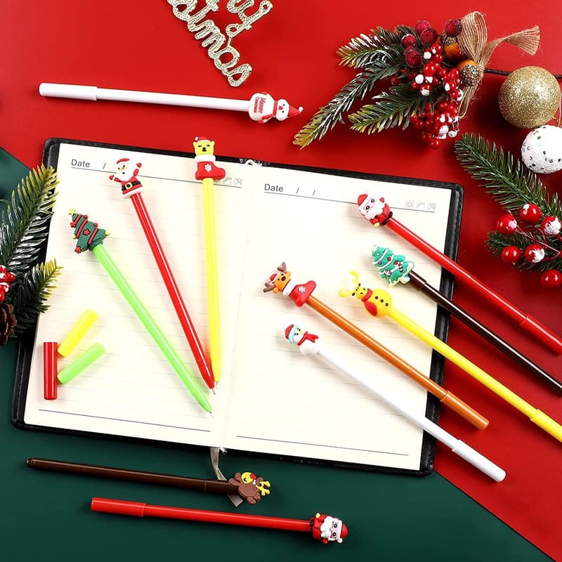 Bulk Cartoon Gel Ink Pens for Kids - 20 Pcs Christmas Party Favor