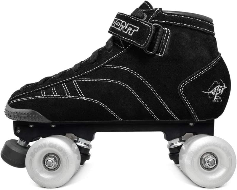 Prostar Black Suede Roller Skates with LED Wheels - Youth & Adult