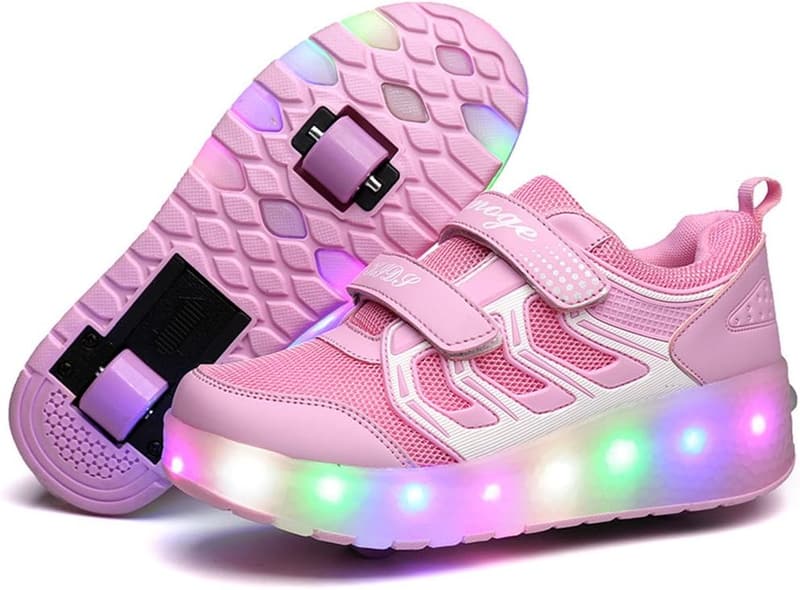 Kids' USB Charging LED Light Up Roller Sneakers