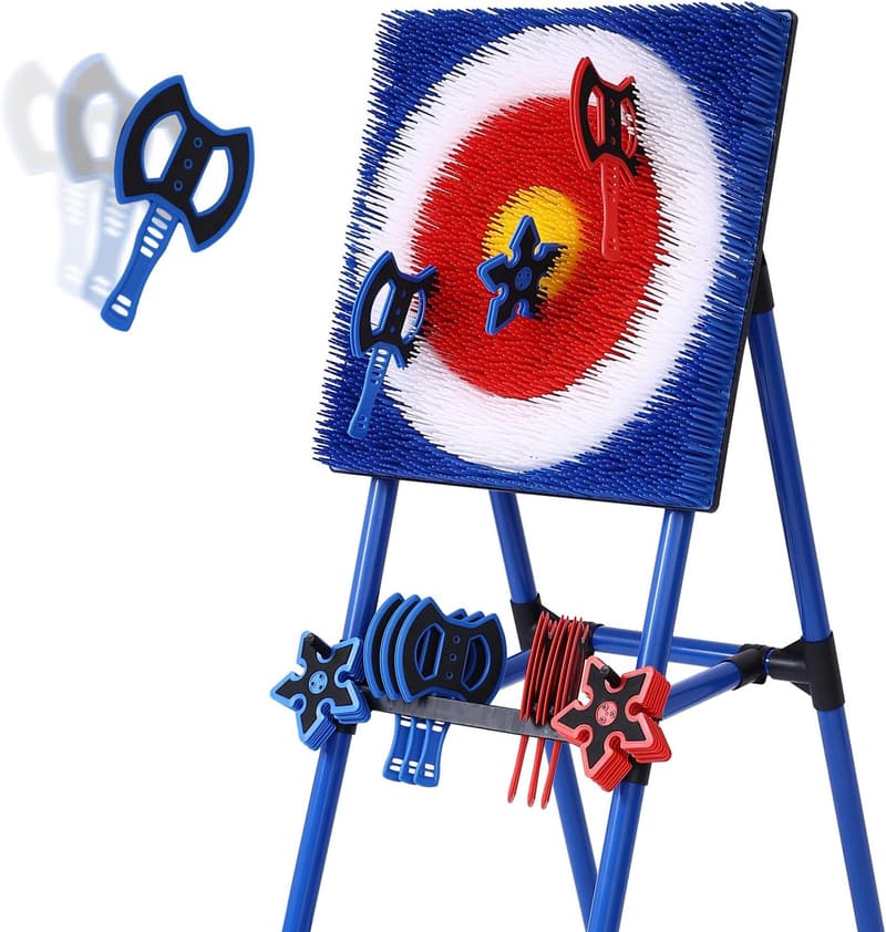 Axe Throwing Game Set with Bristle Target & 8 Axes