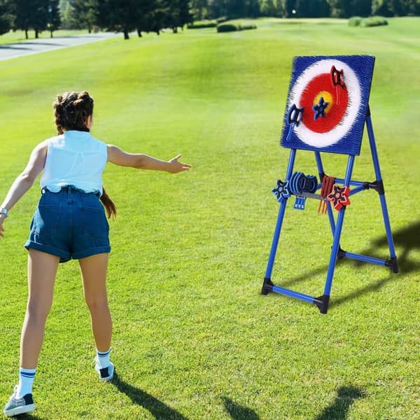Axe Throwing Game Set with Bristle Target & 8 Axes