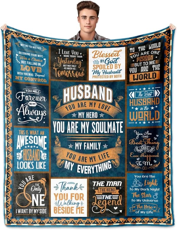 Husband's Birthday Gift Blanket - 60
