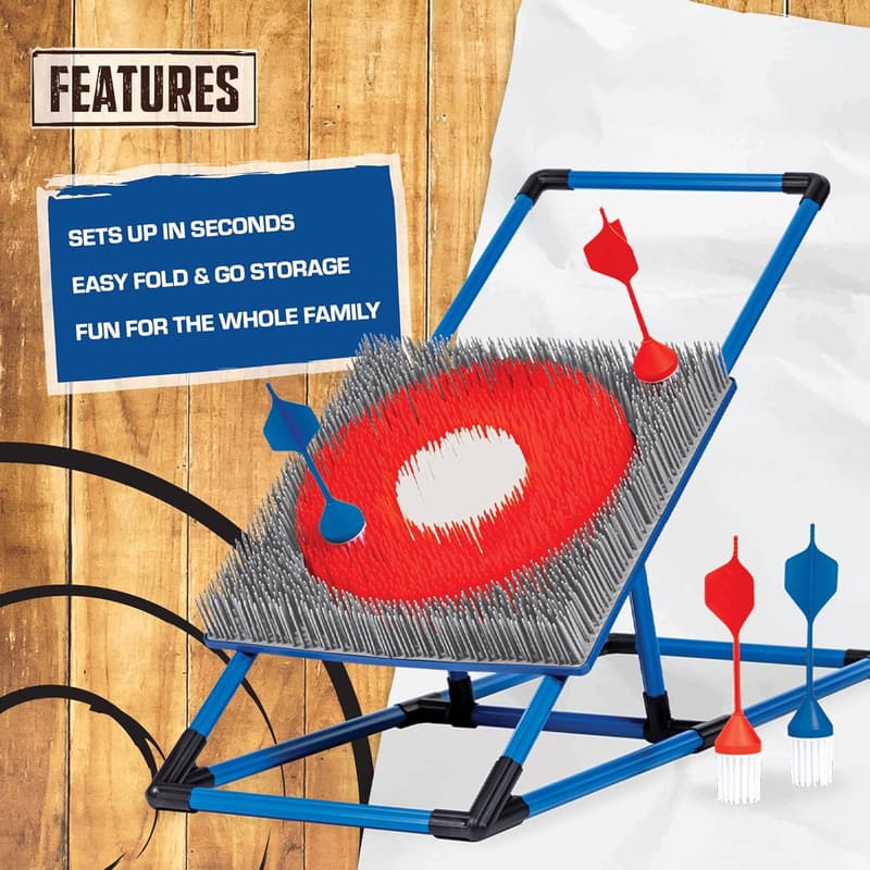 2-in-1 Backyard Axe Throwing & Lawn Dart Target Set