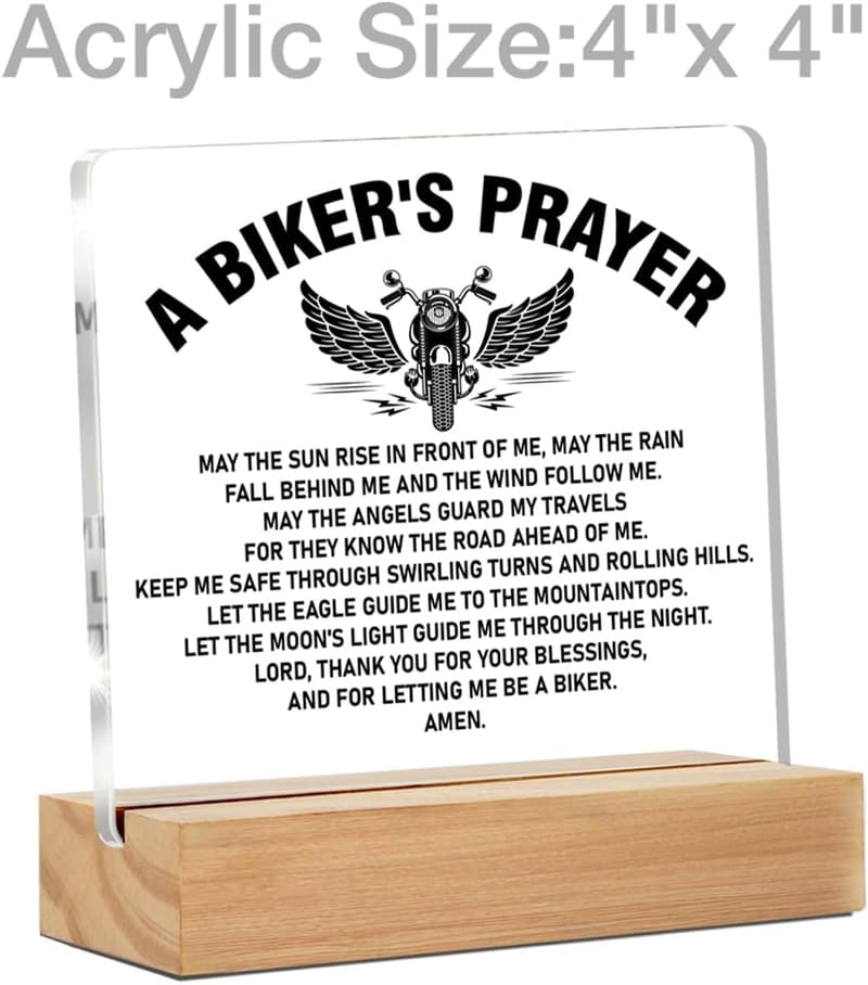 Biker Home Decor - Acrylic Desk Sign for Motorcycle Lovers