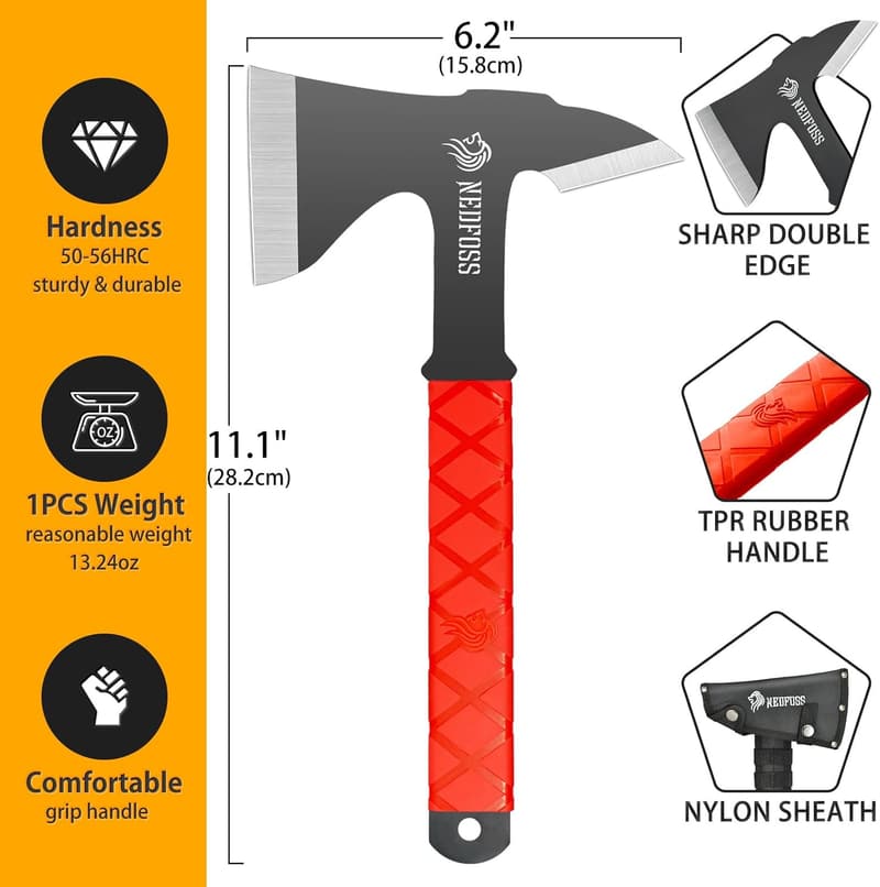Throwing Axe Set of 3 with Sheaths for Recreation and Competition