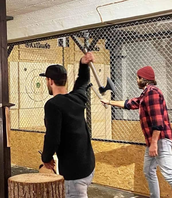 16.2-Inch High Carbon Steel Throwing Axes - 3 Pack