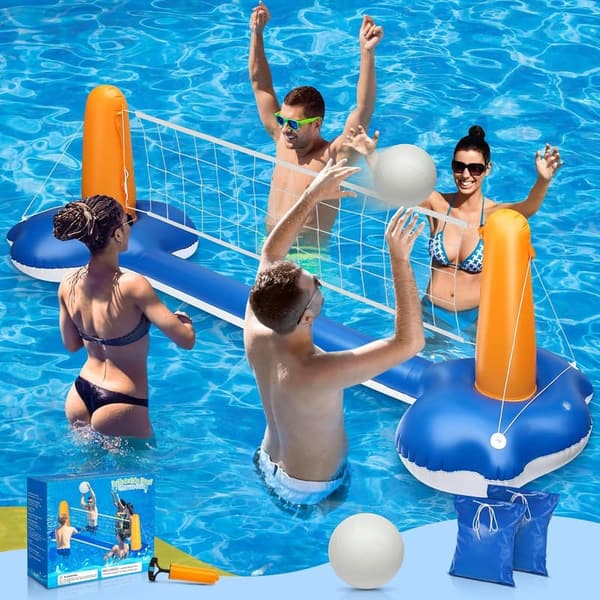 Pool Volleyball Set with Water Volleyball & Pump - 118