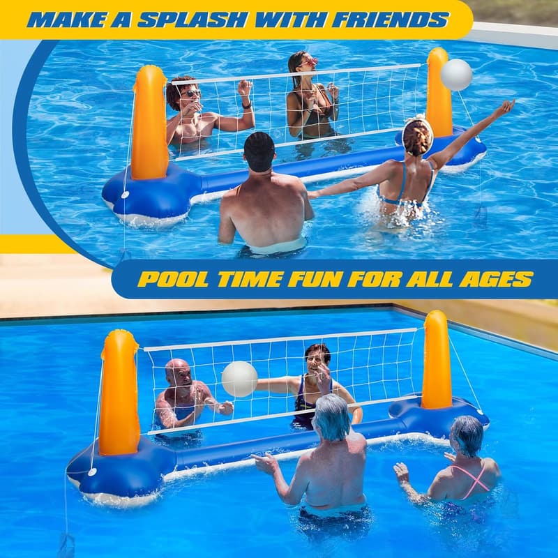Pool Volleyball Set with Water Volleyball & Pump - 118