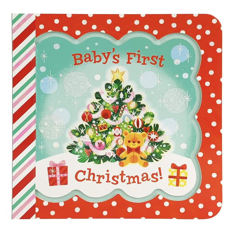 Baby's First Christmas Greeting Card Board Book for Newborns