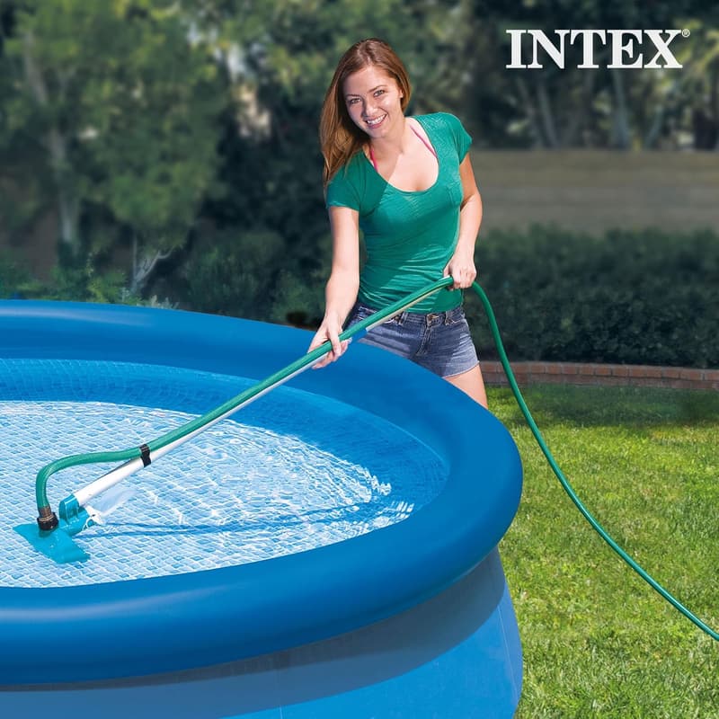 Intex 28002E Swimming Pool Maintenance Kit with Vacuum & Skimmer