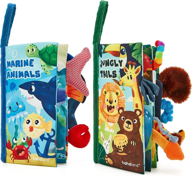 Montessori Crinkle Books Set for Infants - 0-12 Months