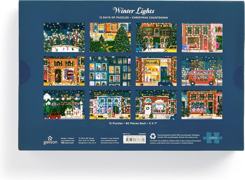 Winter Countdown Puzzle: 12 Days of Winter City Fun