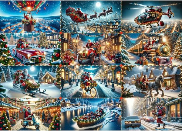 Christmas 1000-Piece Puzzle - Santa's Workshop Scene