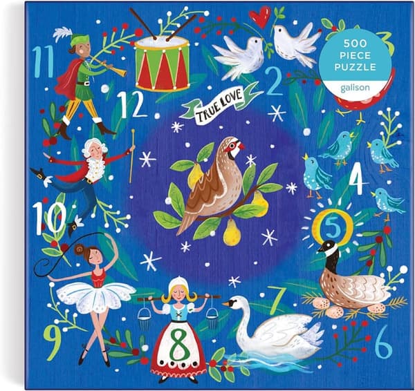 12 Days of Christmas Jigsaw Puzzle - 500 Pieces for Adults