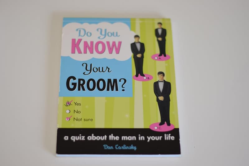 Groom Quiz: Fun Engagement or Bridal Shower Gift