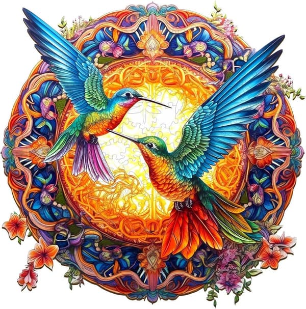 Hummingbird Wooden Jigsaw Puzzle for Adults - 100pcs