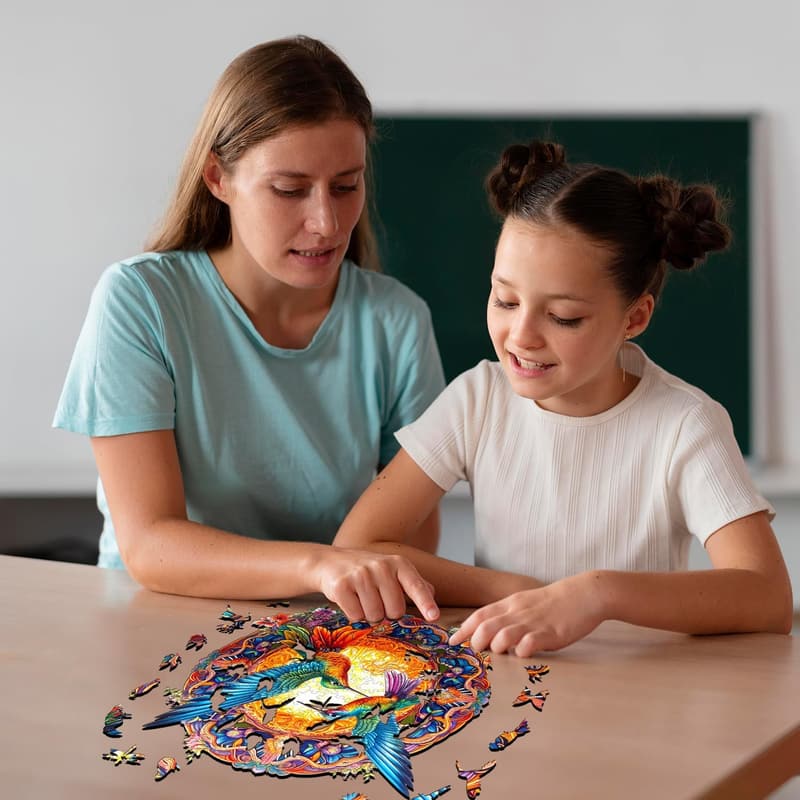 Hummingbird Wooden Jigsaw Puzzle for Adults - 100pcs