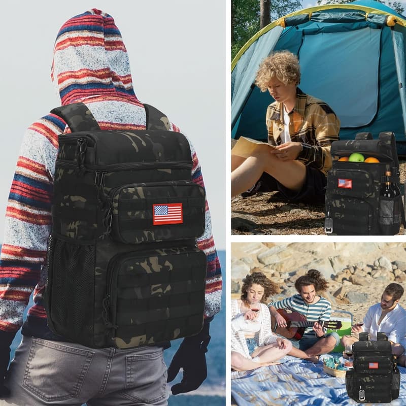 Portable Insulated Cooler Backpack for Travel and Camping