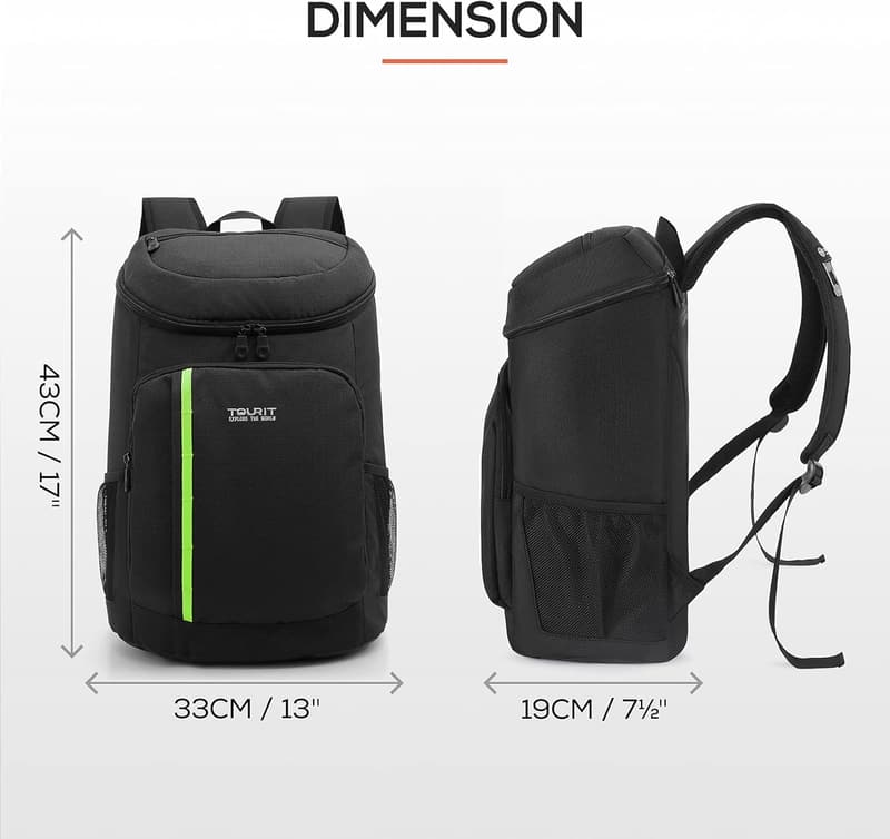 Insulated Cooler Backpack for 30 Cans - Lightweight & Leak-Proof