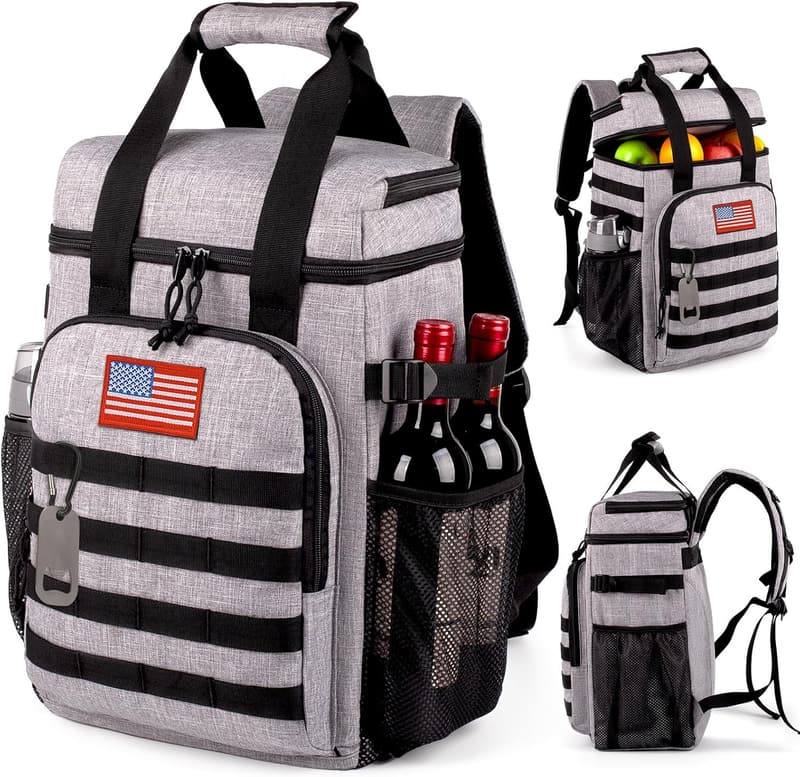 Insulated Tactical Backpack Cooler for Men, Waterproof