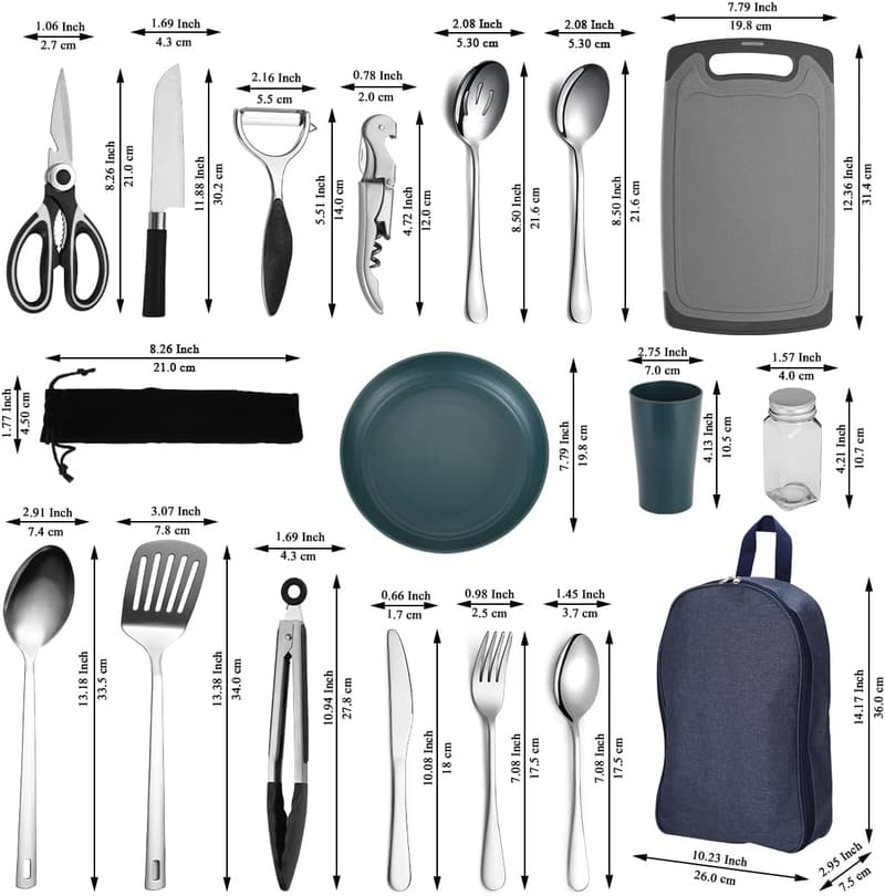Camping Essentials Cooking Utensils Set for Outdoor Adventures