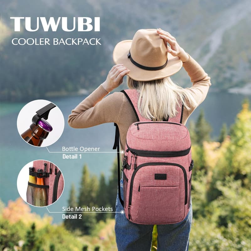 Insulated Waterproof Backpack Cooler for Camping & Travel