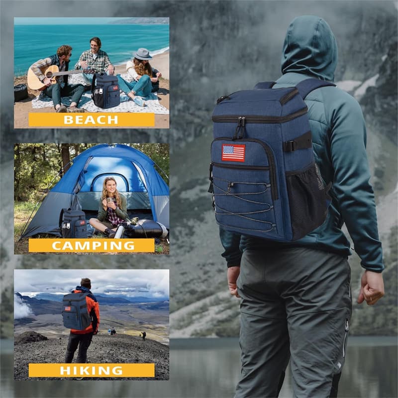 Insulated Tactical Backpack Cooler, 25L for Hiking & Camping
