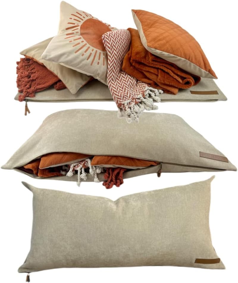 XL Zippered Storage Pillowcase for Bedding & Clothes