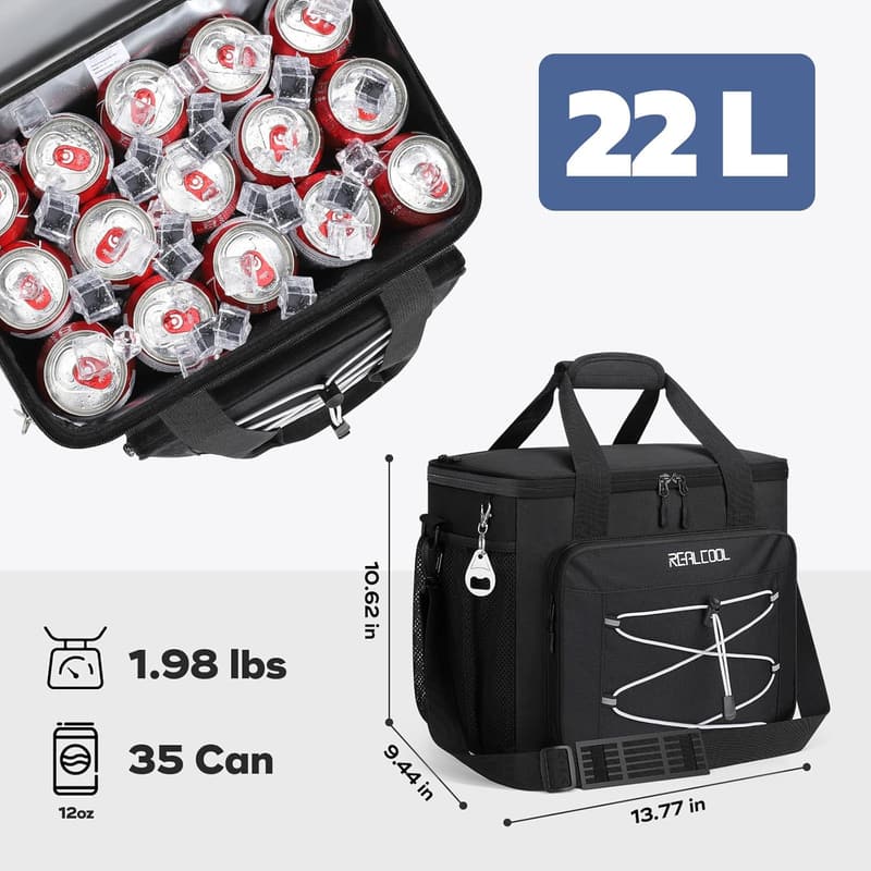 Collapsible Insulated Soft Cooler Bag for Picnic & Travel